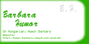 barbara humor business card